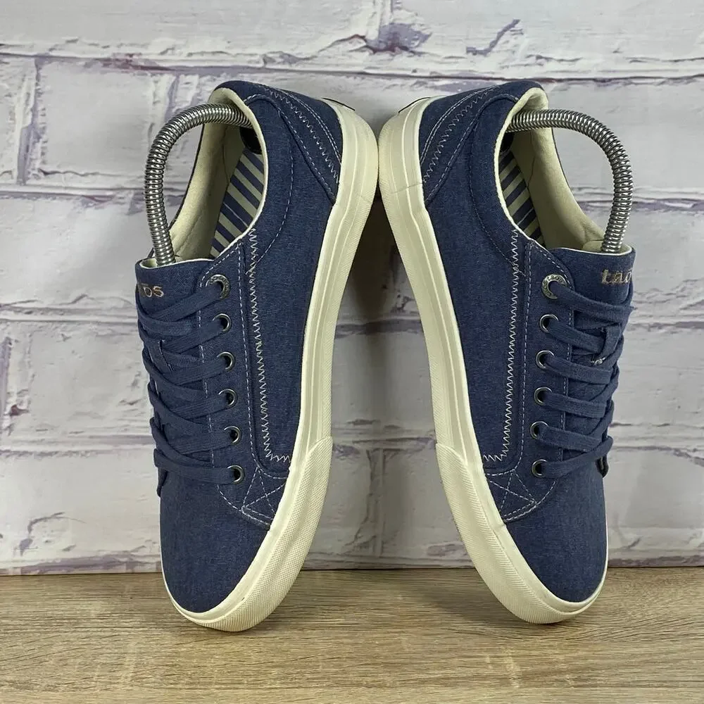 Taos Plim Soul Blue Canvas Sneakers Women's Size 9 Casual Lace Up Shoes